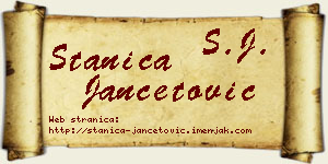 Stanica Jančetović vizit kartica